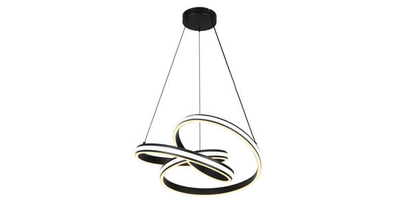 LED-HÄNGELEUCHTE 48/52/120 cm  - Schwarz/Weiß, Design, Kunststoff/Metall (48/52/120cm) - Novel