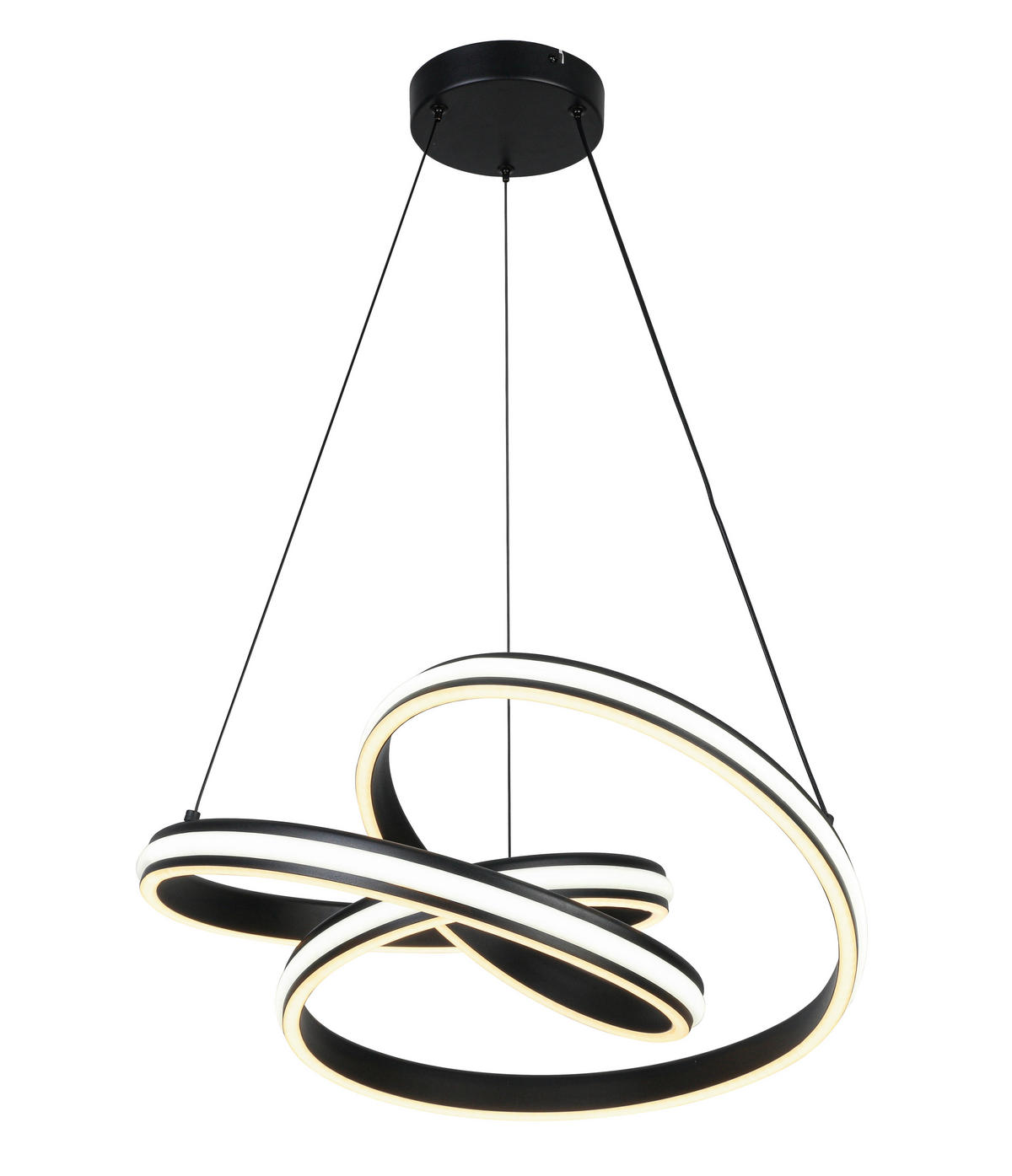 ZÁVĚSNÉ LED SVÍTIDLO, 48/52/120 cm - bílá/černá, Design, kov/plast (48/52/120cm) - Novel