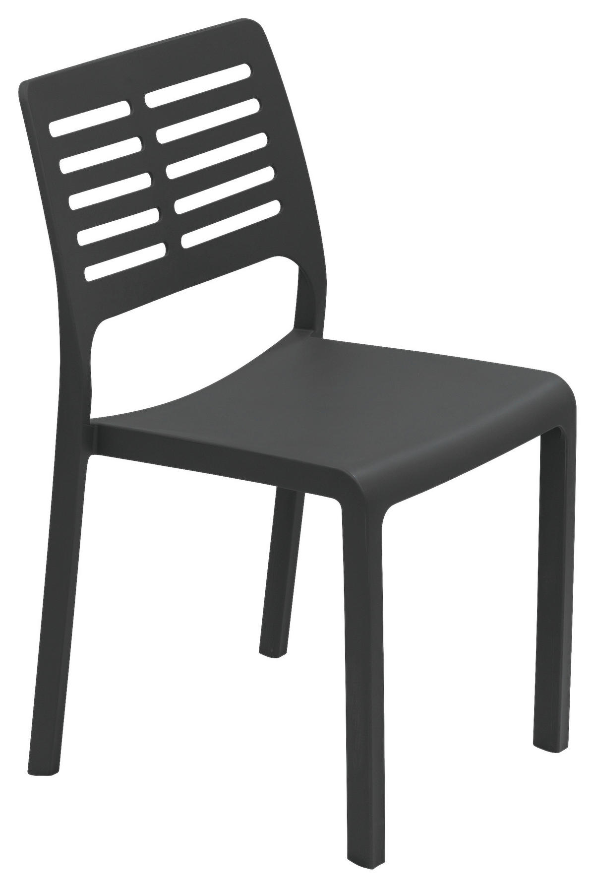 GARTENSTUHL Kunststoff Anthrazit  - Anthrazit, MODERN, Kunststoff (46,5/82/52,5cm)