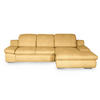 ECKSOFA in Chenille Gelb  - Chromfarben/Gelb, Design, Textil/Metall (286/165cm) - Livetastic