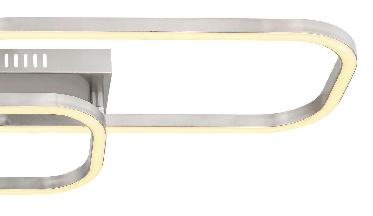 STROPNA LED-SVETILKA   //3000 K/230 V/ - barve niklja/opal, Design, kovina/umetna masa (62,6/30,6/6cm)