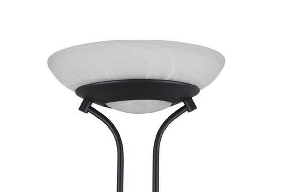 LED-STEHLEUCHTE    - Schwarz/Weiß, Basics, Glas/Metall (32,5cm)