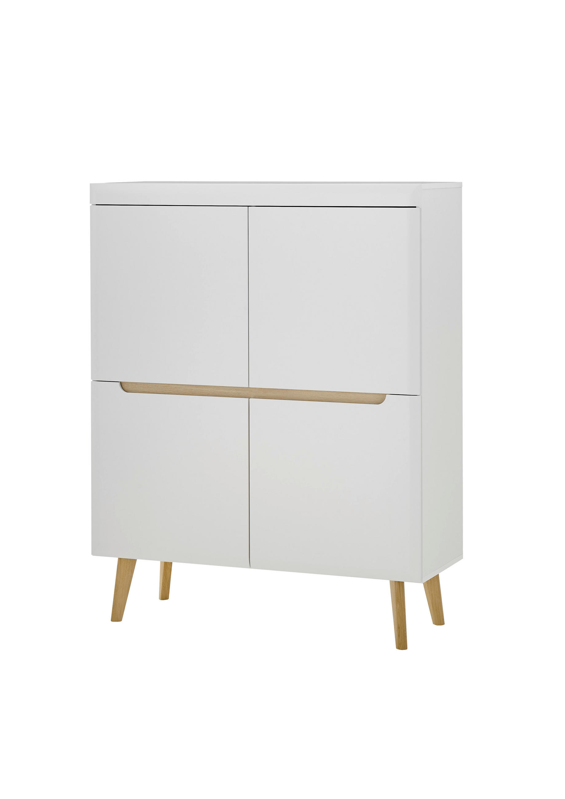 HIGHBOARD  in 107/134/40 cm  - Eichefarben/Weiß, Design, Holzwerkstoff (107/134/40cm) - MID.YOU