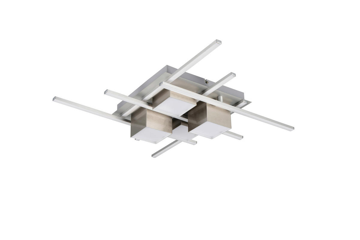 PLAFONIERĂ CU LED - culoare nichel/culoare aluminiu, Design, metal (70/11,5cm) - Trio Leuchten