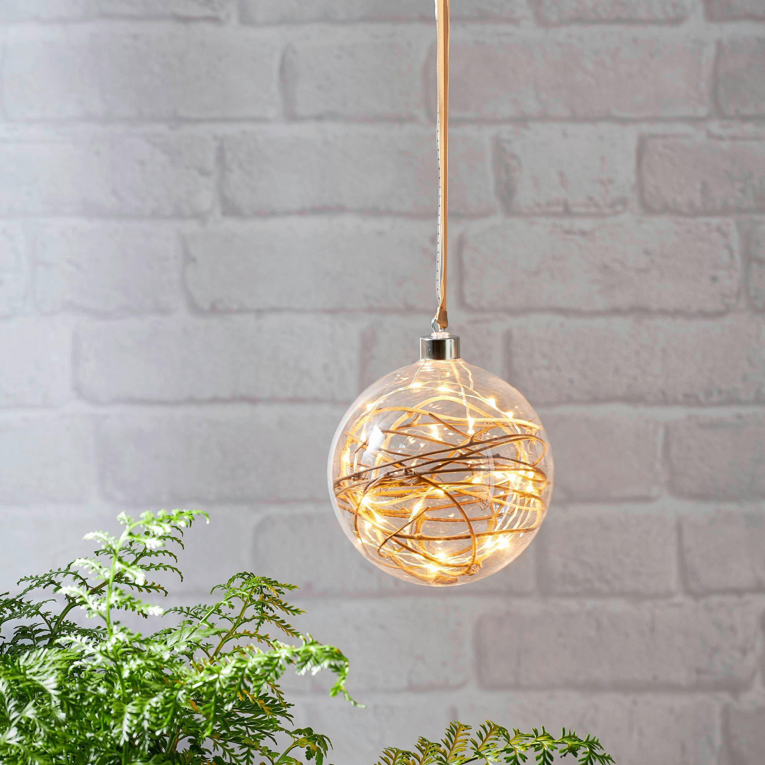 LED-DEKOLEUCHTE 15/16 cm   - Transparent/Silberfarben, Basics, Glas/Holz (15/16cm) - Eglo