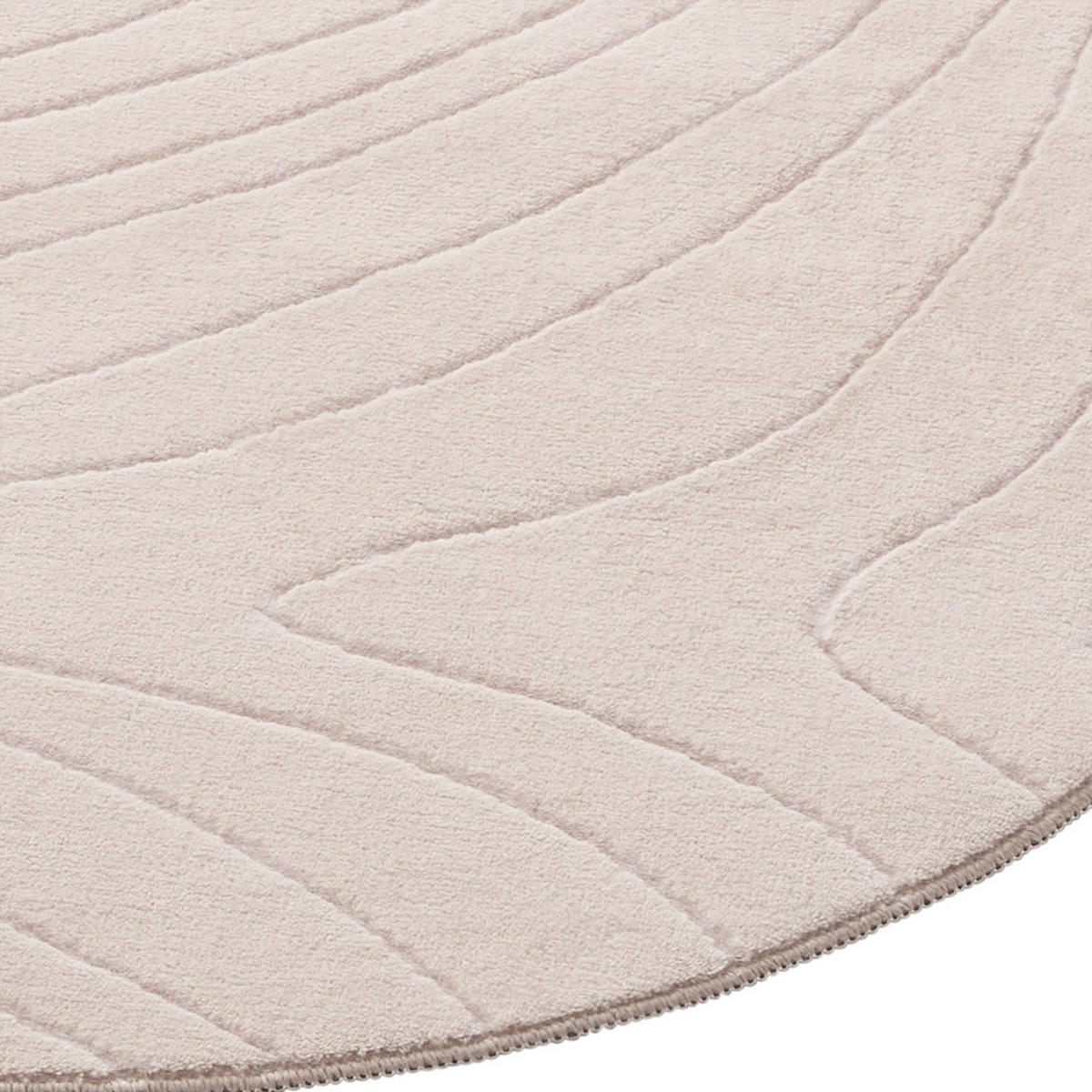 WEBTEPPICH 120 cm Stilo Beige rund  - Beige, Basics, Textil (120cm) - Novel