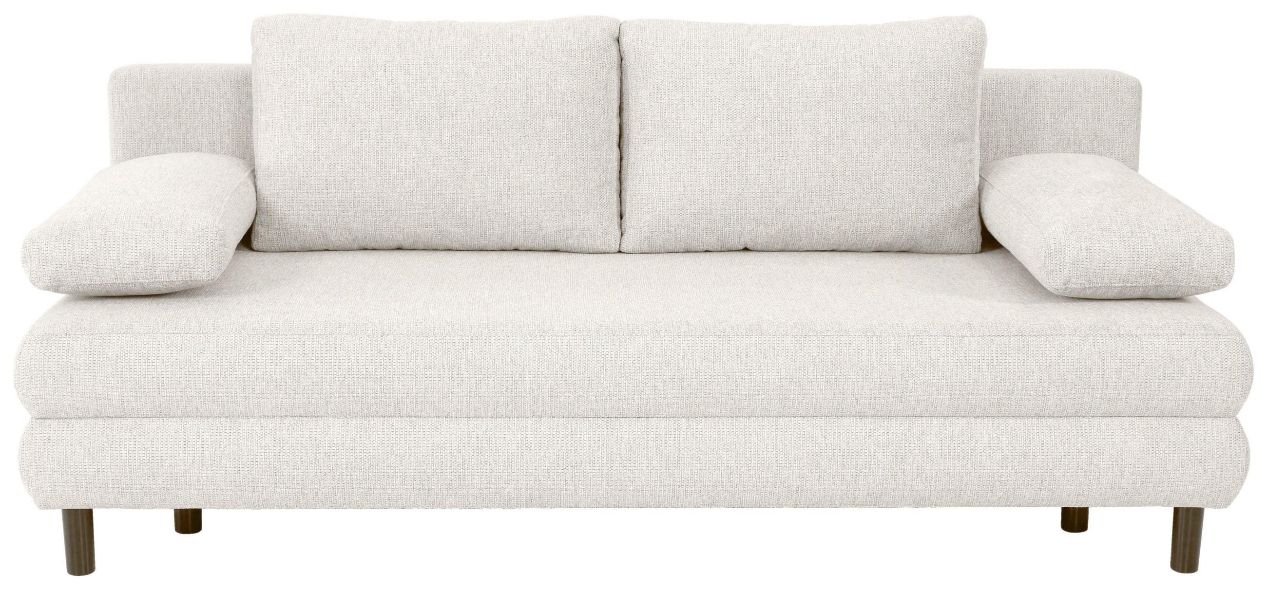 SCHLAFSOFA Webstoff Creme  - Creme/Schwarz, Design, Textil/Metall (197/84/92,5cm) - home24
