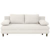 SCHLAFSOFA Webstoff Creme  - Creme/Schwarz, Design, Textil/Metall (197/84/92,5cm) - home24