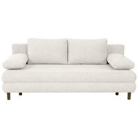 SCHLAFSOFA in Webstoff Creme  - Creme/Schwarz, Design, Textil/Metall (197/84/92,5cm) - home24