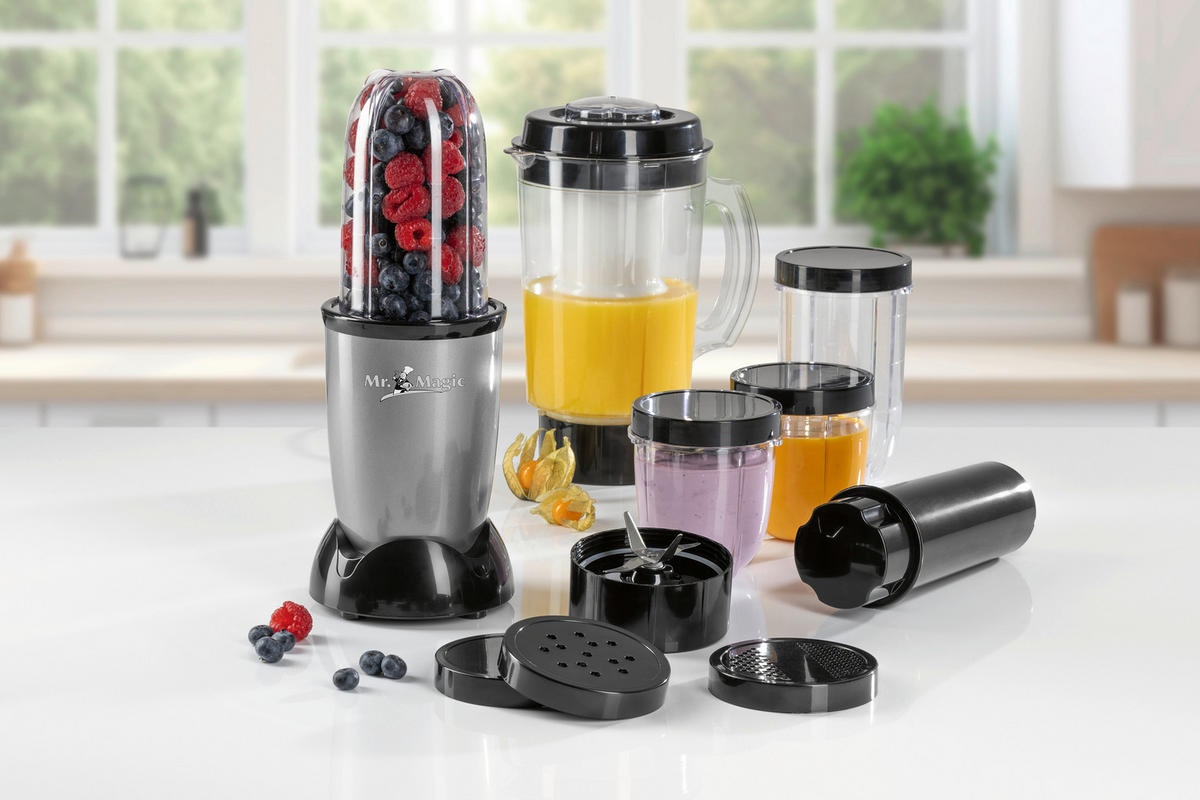 Shake-Mixer GOURMETmaxx  - Silberfarben/Schwarz, Basics, Kunststoff/Metall (11,5/32,0/11,5cm)