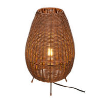 STEHLEUCHTE 20/33 cm  - Braun, Trend, Holz/Metall (20/33cm) - Collett's Monde