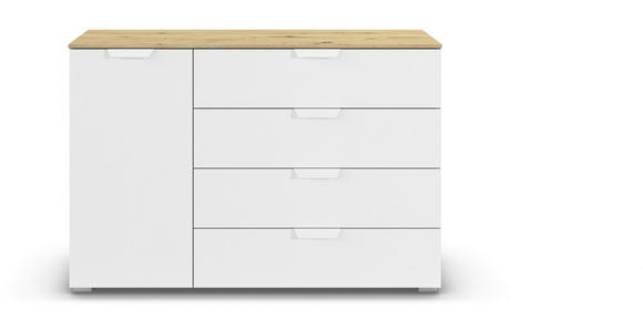 KOMMODE  in 120/81/42 cm  - Weiß/Eiche Artisan, Design, Holzwerkstoff/Metall (120/81/42cm) - Carryhome