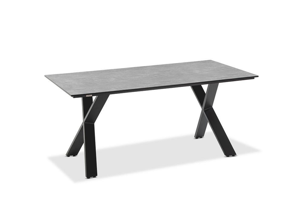 GARTENTISCH Kunststoff Anthrazit, Grau rechteckig  - Anthrazit/Grau, Design, Kunststoff/Metall (200/95/76cm)