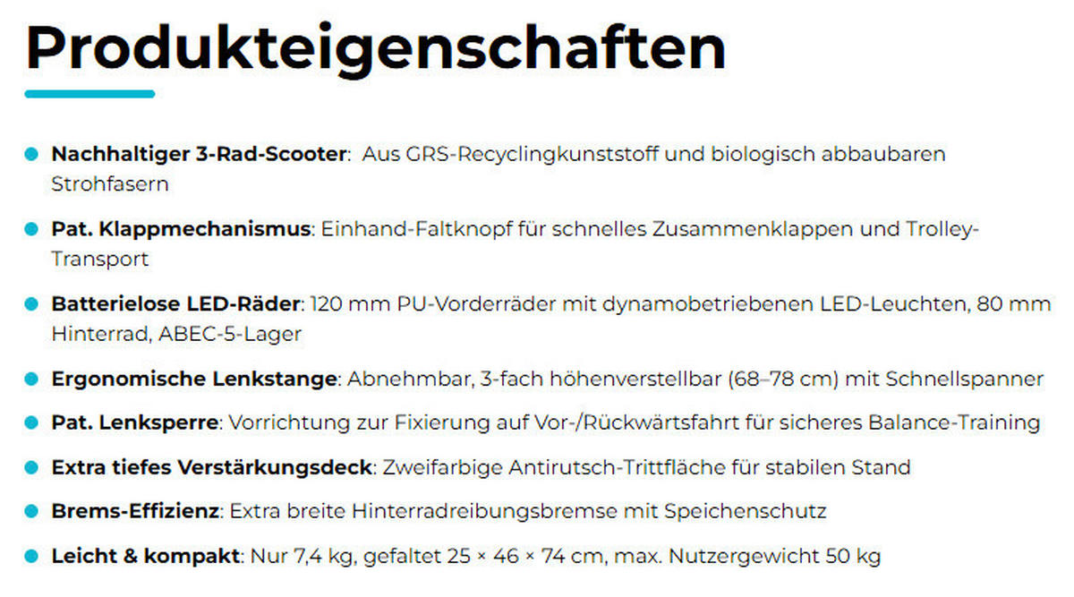 KINDERSCOOTER PRIMO FOLDABLE LIGHTS  - Perlmutt, Basics, Kunststoff (57,5/28/77,5cm) - GLOBBER