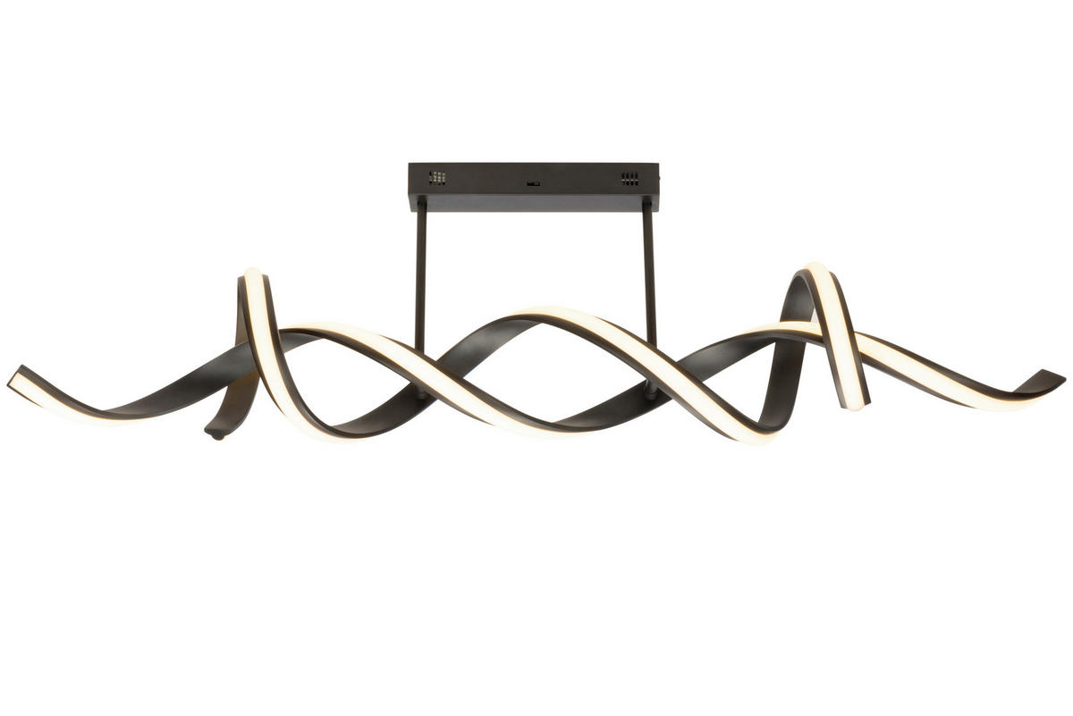 LED-DECKENLEUCHTE Bracknell 120/22/32 cm   - Schwarz, Design, Kunststoff/Metall (120/22/32cm) - Novel