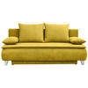 BOXSPRINGSOFA Flachgewebe Gelb  - Gelb/Silberfarben, MODERN, Holz/Textil (208/100/106cm) - MID.YOU