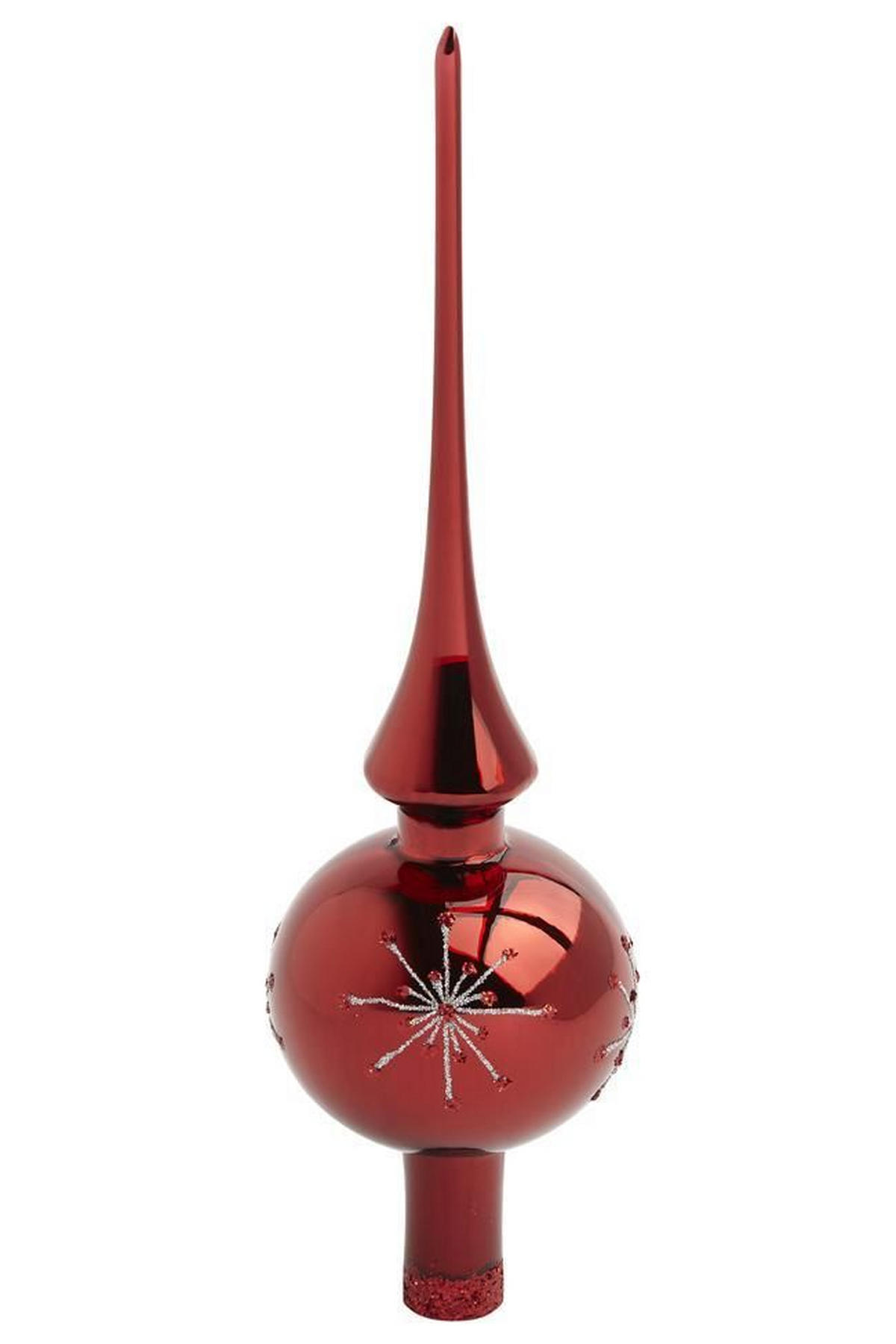 CHRISTBAUMSPITZE  - Bordeaux, LIFESTYLE, Glas (27/7cm) - X-Mas