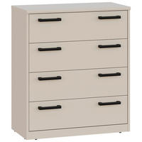 KOMMODE  in 72/84/36 cm  - Kaschmir/Schwarz, Basics, Holzwerkstoff/Kunststoff (72/84/36cm) - Xora