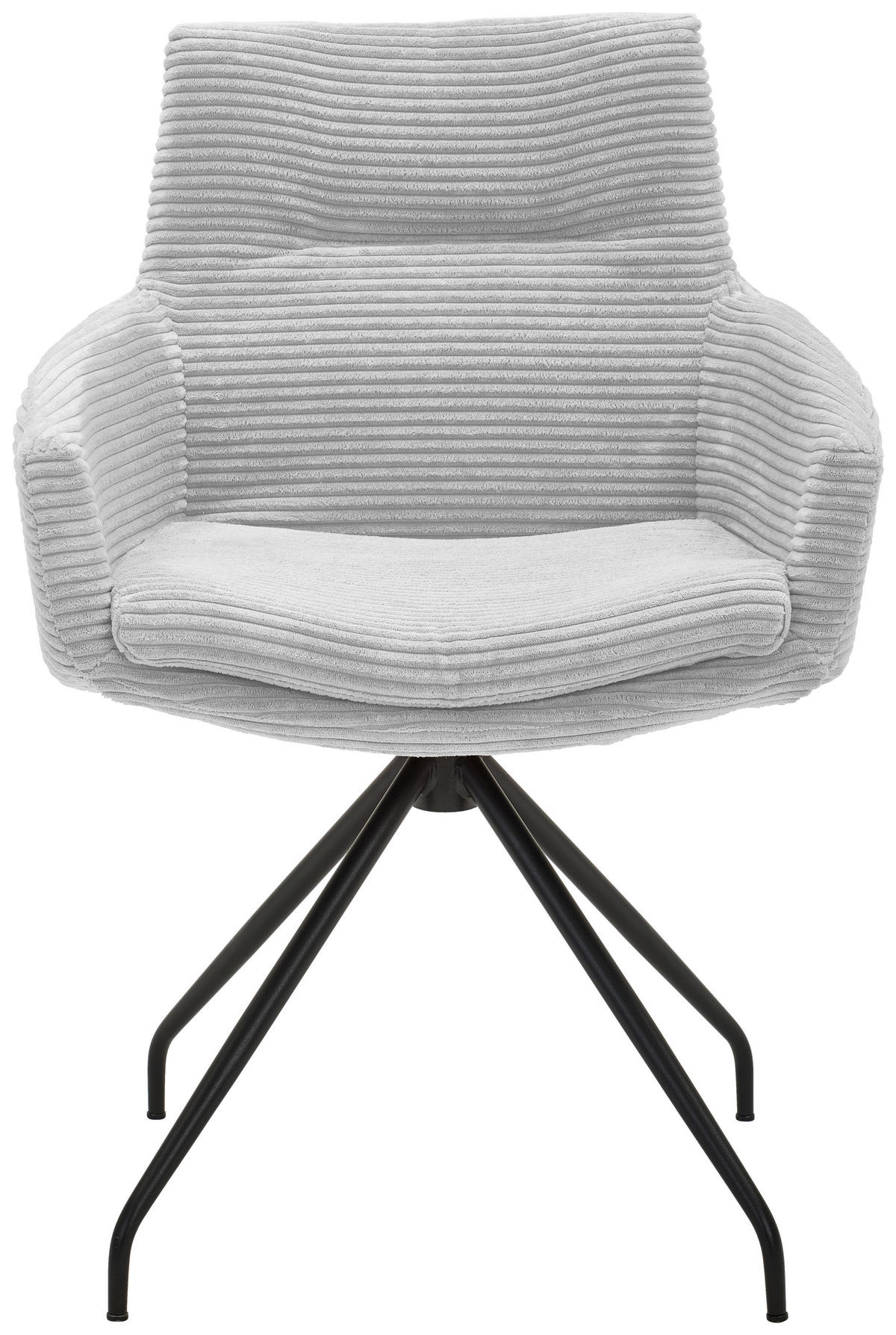ARMLEHNSTUHL - Grauweiß/Schwarz, Design, Textil/Metall (61/85/64cm) - Musterring