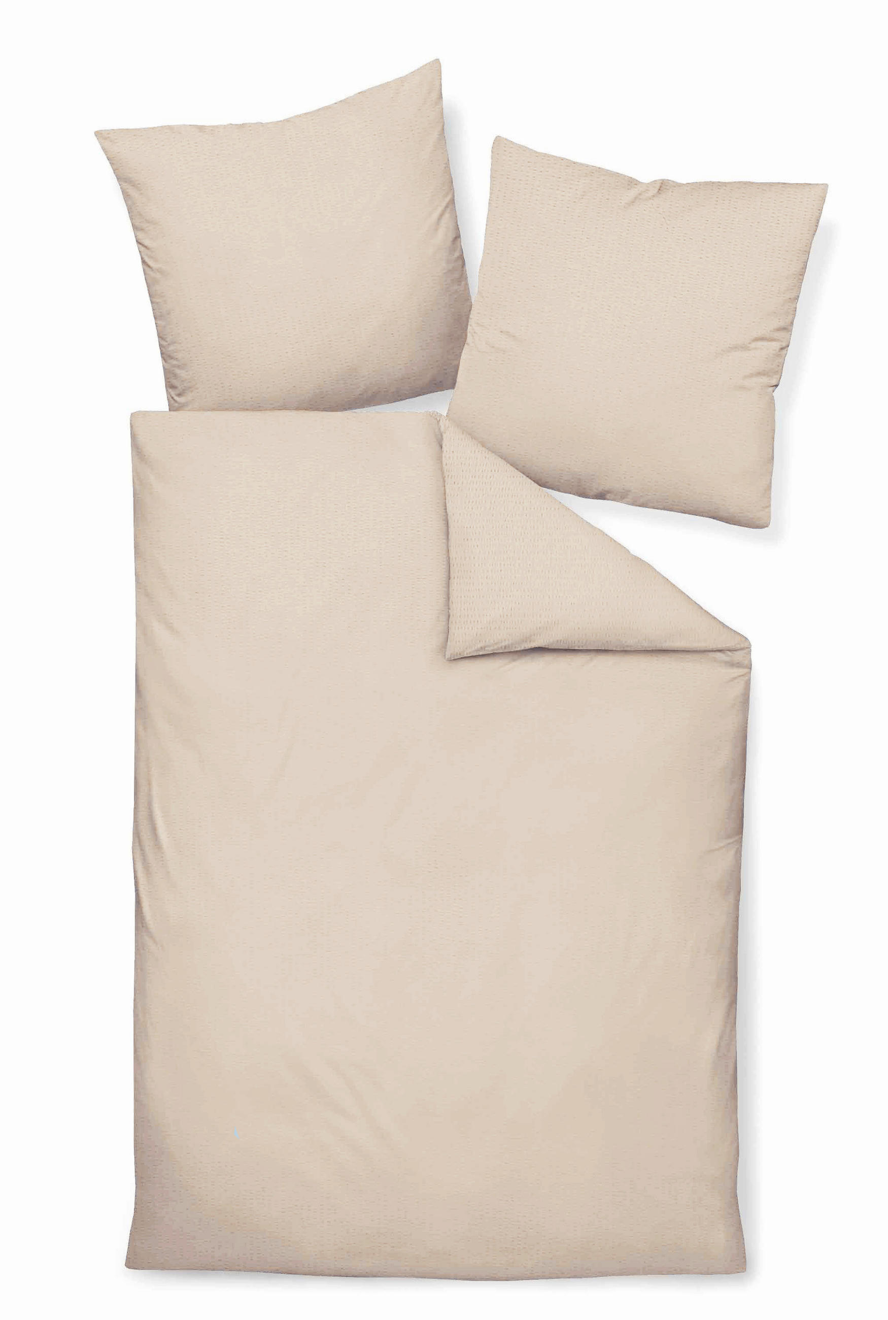 BETTWÄSCHE Seersucker 135/200 cm  - Beige/Naturfarben, Basics, Textil (135/200cm) - Janine