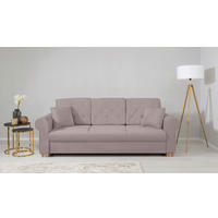 SCHLAFSOFA  mit Bettkasten erhältlich, Liegefunktion, Rücken echt, Armteil links, Armteil rechts Taupe  - Taupe/Buchefarben, Design, Holz/Textil (240/94/98cm) - MID.YOU