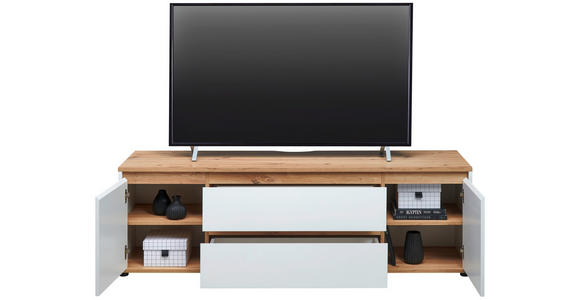 LOWBOARD  in 160/50/42 cm  - Schwarz/Weiß, MODERN, Holzwerkstoff/Kunststoff (160/50/42cm) - Carryhome