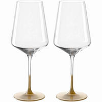 POHÁR NA VÍNO - číra/zlatá, Lifestyle, sklo (12,5/24/6,5cm) - Leonardo