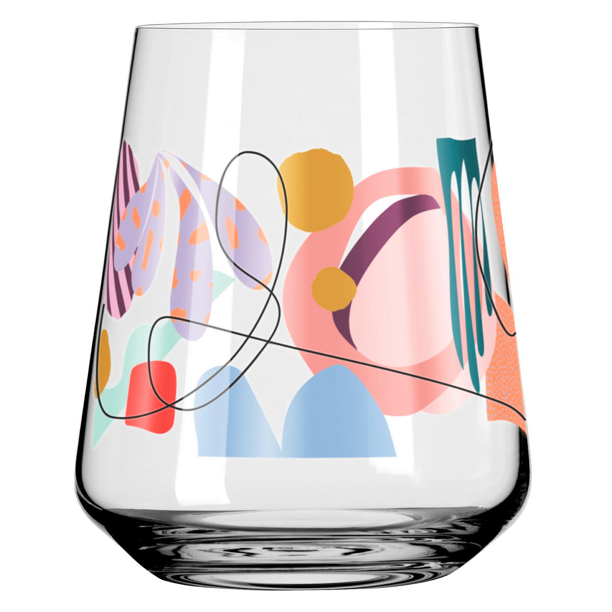 WASSERGLAS 500,00 ml 2-teilig  - Transparent/Multicolor, Trend, Glas (9,2/11,0cm) - Ritzenhoff