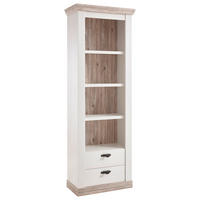 VITRINE in Pinienfarben  - Schwarz/Pinienfarben, Design, Holzwerkstoff/Metall (70/201/37cm) - MID.YOU