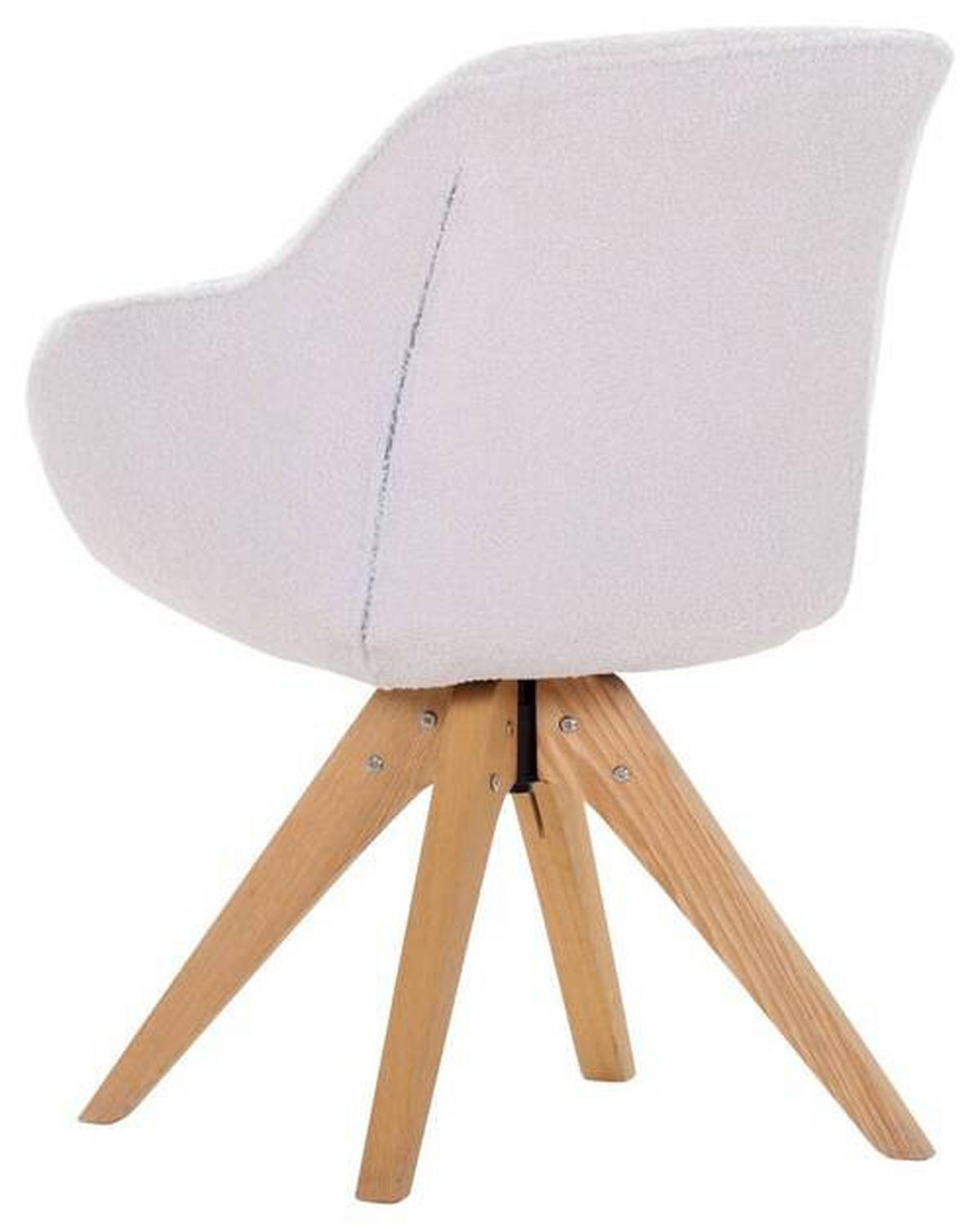 ARMLEHNSTUHL  in Bouclé, Teddystoff  - Eichefarben/Weiß, Design, Holz/Textil (60/83/65cm) - Landscape