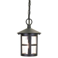AUßENHÄNGELEUCHTE Hereford 15/26 cm  - Schwarz, KONVENTIONELL, Glas/Metall (15/26cm) - Elstead Lighting