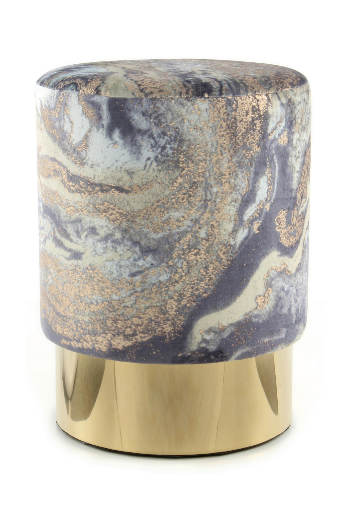 PALL i textil ljusblå  - ljusblå/guldfärgad, Design, metall/textil (35/46/35cm) - Kayoom