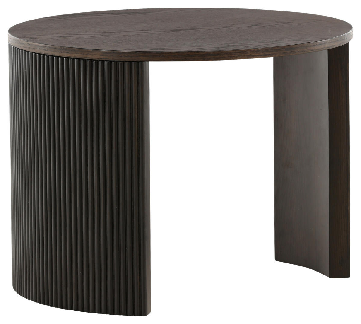 COUCHTISCH furniert 60/60/45 cm rund Schwarz  - Schwarz, Design, Holz/Holzwerkstoff (60/60/45cm) - Livetastic