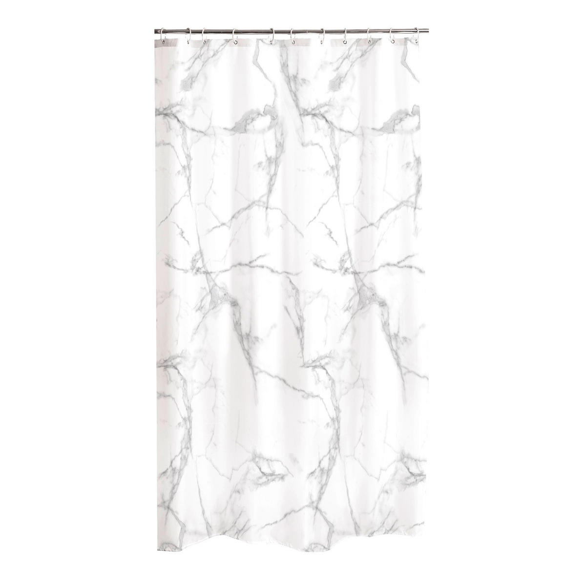 ZAVJESA ZA TUŠ  bijela  MARBLE  - bijela, Basics, plastika (180/200cm) - Homeware