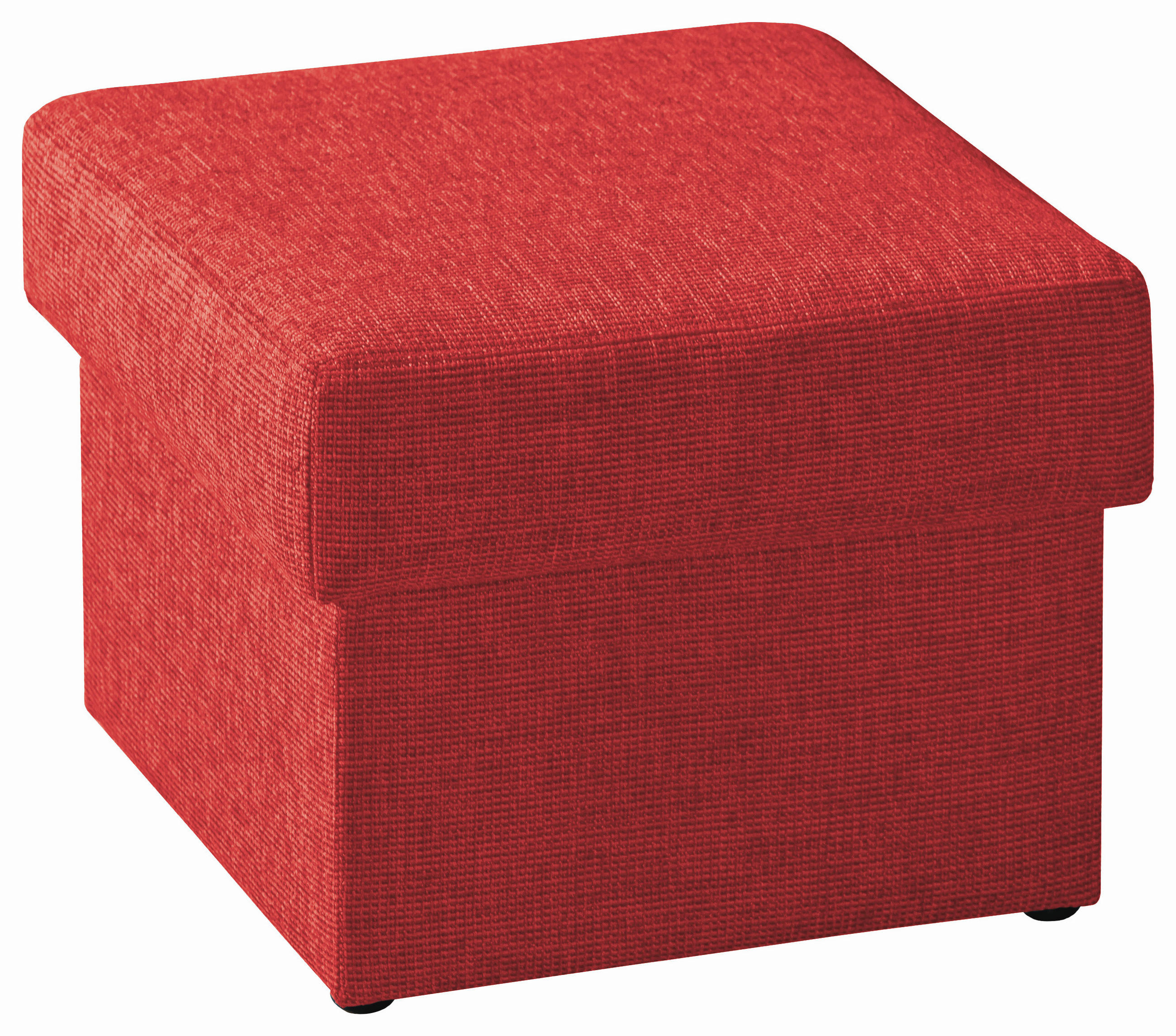 HOCKER Rot  - Rot/Schwarz, Design, Kunststoff/Textil (55/45/55cm) - Livetastic