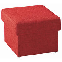 HOCKER Rot  - Rot/Schwarz, Design, Kunststoff/Textil (55/45/55cm) - Livetastic