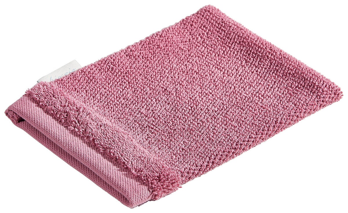 WASCHLAPPEN BONITA Dunkelrosa 4-teilig  - Dunkelrosa, Natur, Textil (16/21cm) - Bio:Vio