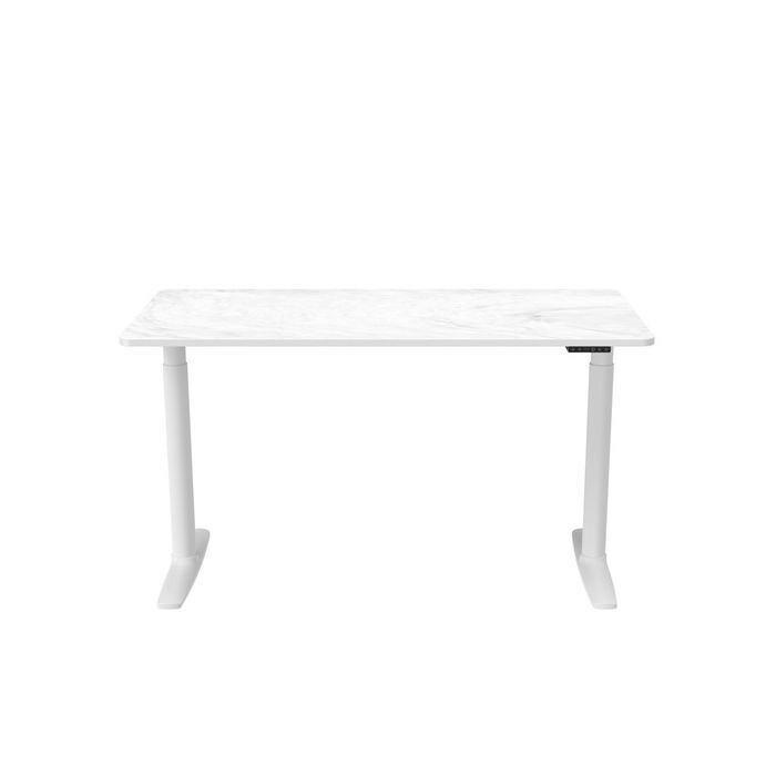 SCHREIBTISCH 140/70/71 - 116 cm  in Weiß  - Weiß, MODERN, Holzwerkstoff/Metall (140/70/71 - 116cm) - MID.YOU