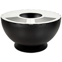 FEUERSCHALE  - Edelstahlfarben/Schwarz, Design, Metall (100cm) - Nouvel