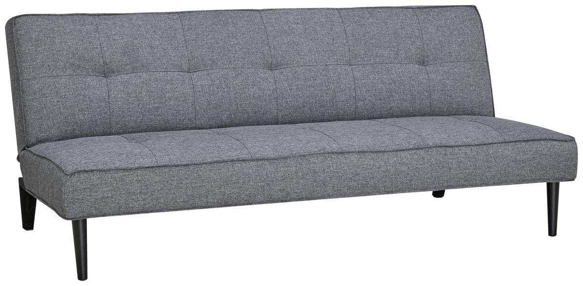 KANAPÉÁGY sötétszürke  - fekete/sötétszürke, Design, textil (180/77/93cm) - Carryhome