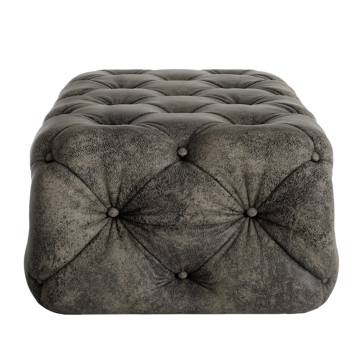 HOCKER in Textil Anthrazit  - Anthrazit/Schwarz, Design, Kunststoff/Textil (130/39/65cm) - P & B