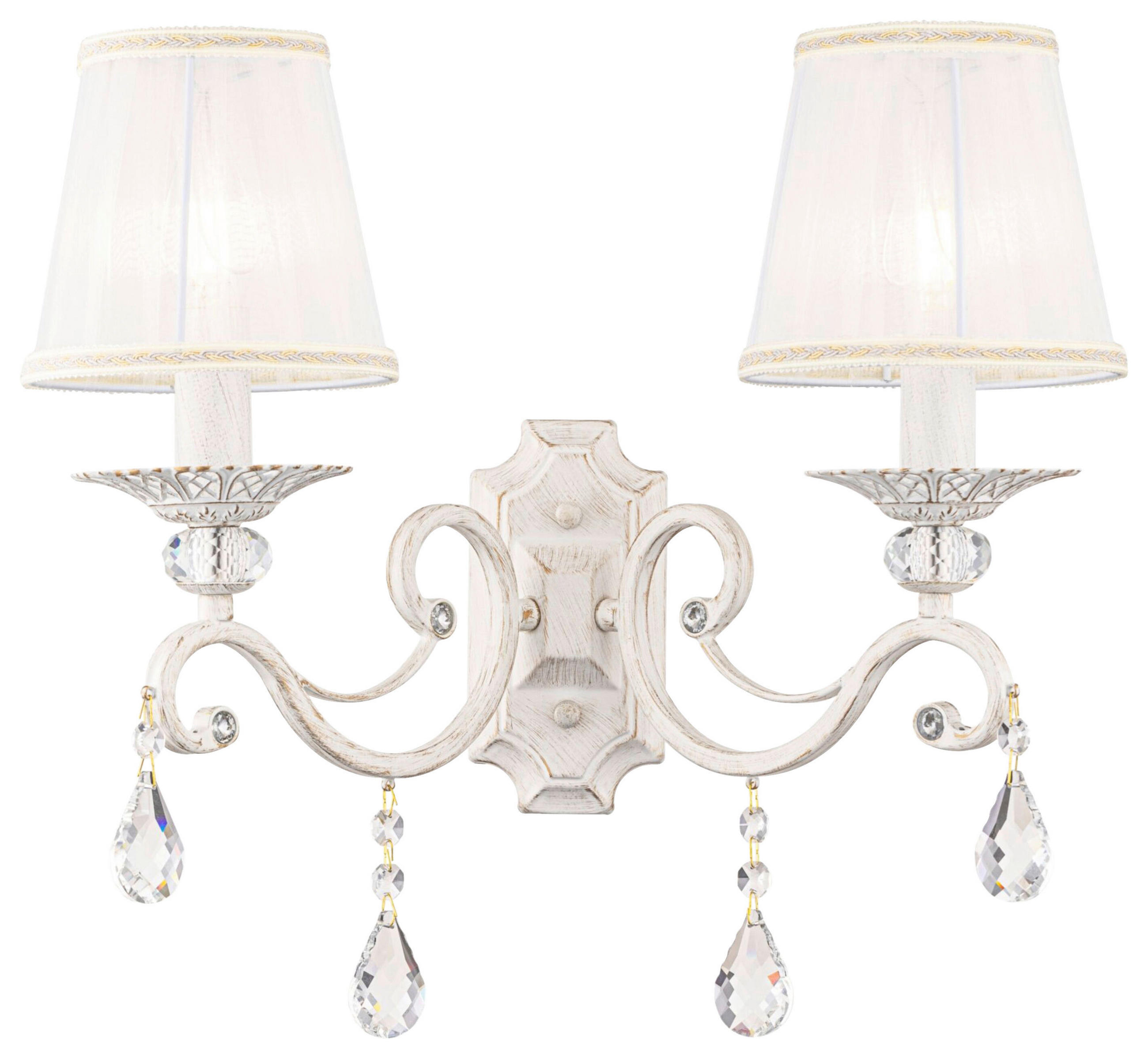 WANDLEUCHTE - Weiss, Basics, Glas/Textil (39/39/25cm) - MAYTONI