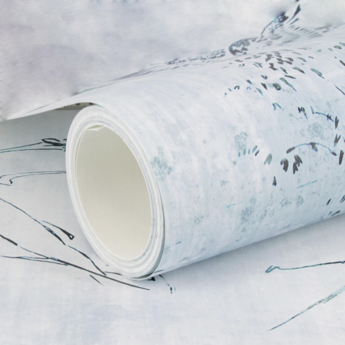 FOTOTAPETE - Blau/Weiß, Basics, Papier/Kunststoff (186/280cm)