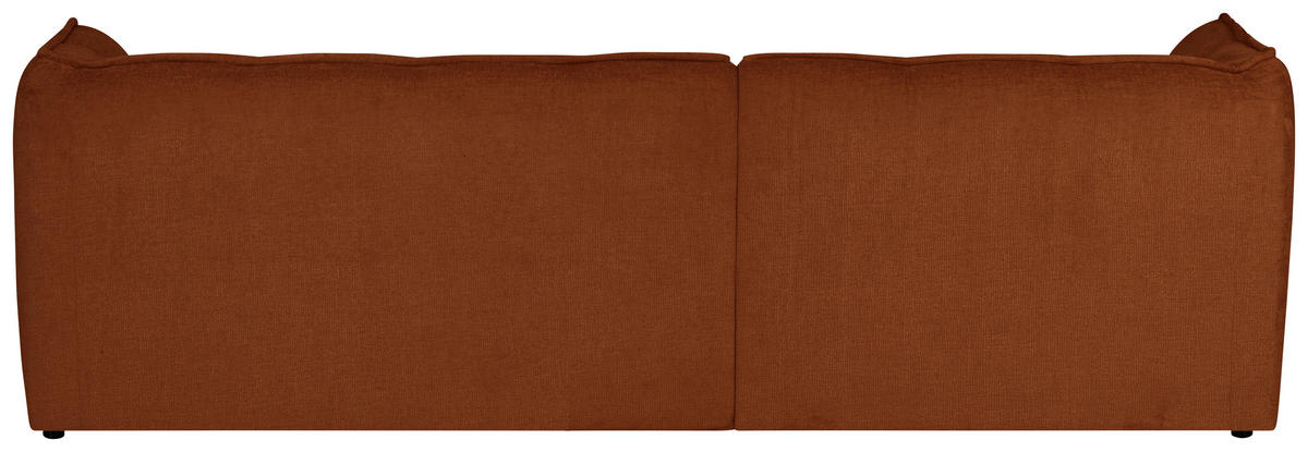 ECKSOFA LIVOLI in Chenille Rostfarben  160/246 cm  - Rostfarben/Schwarz, Design, Textil (160/246cm) - MID.YOU