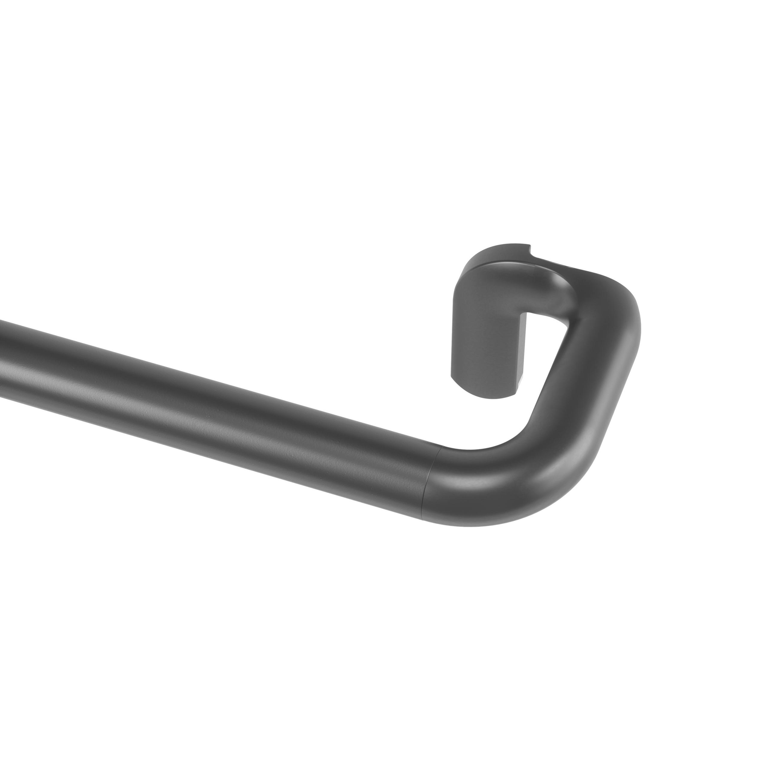 VORHANGSTANGENSET  168-365 cm  - Schwarz, KONVENTIONELL, Kunststoff/Metall (168-365cm) - Umbra