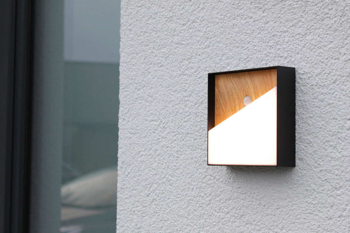 AKKU-WANDLEUCHTE - Natur, Metall (15/15/4cm)