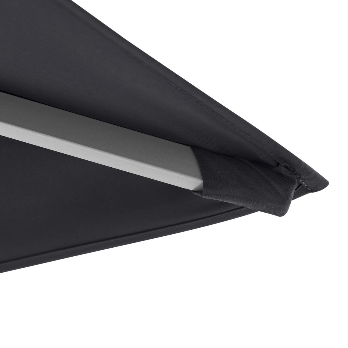 SONNENSCHIRM  200/250 cm  - Anthrazit/Silberfarben, Konventionell, Textil/Metall (200/250cm) - Doppler