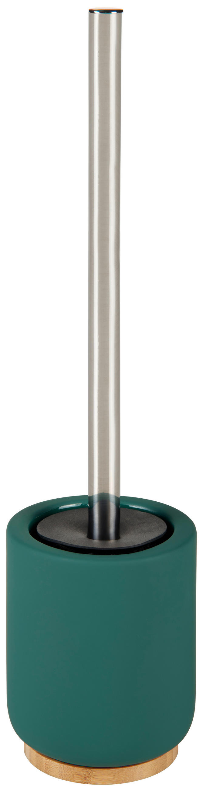 WC-BÜRSTENGARNITUR Metall  Kunststoff   - Chromfarben/Dunkelgrün, Basics, Keramik/Kunststoff (10,2/40/10,2cm) - Sadena