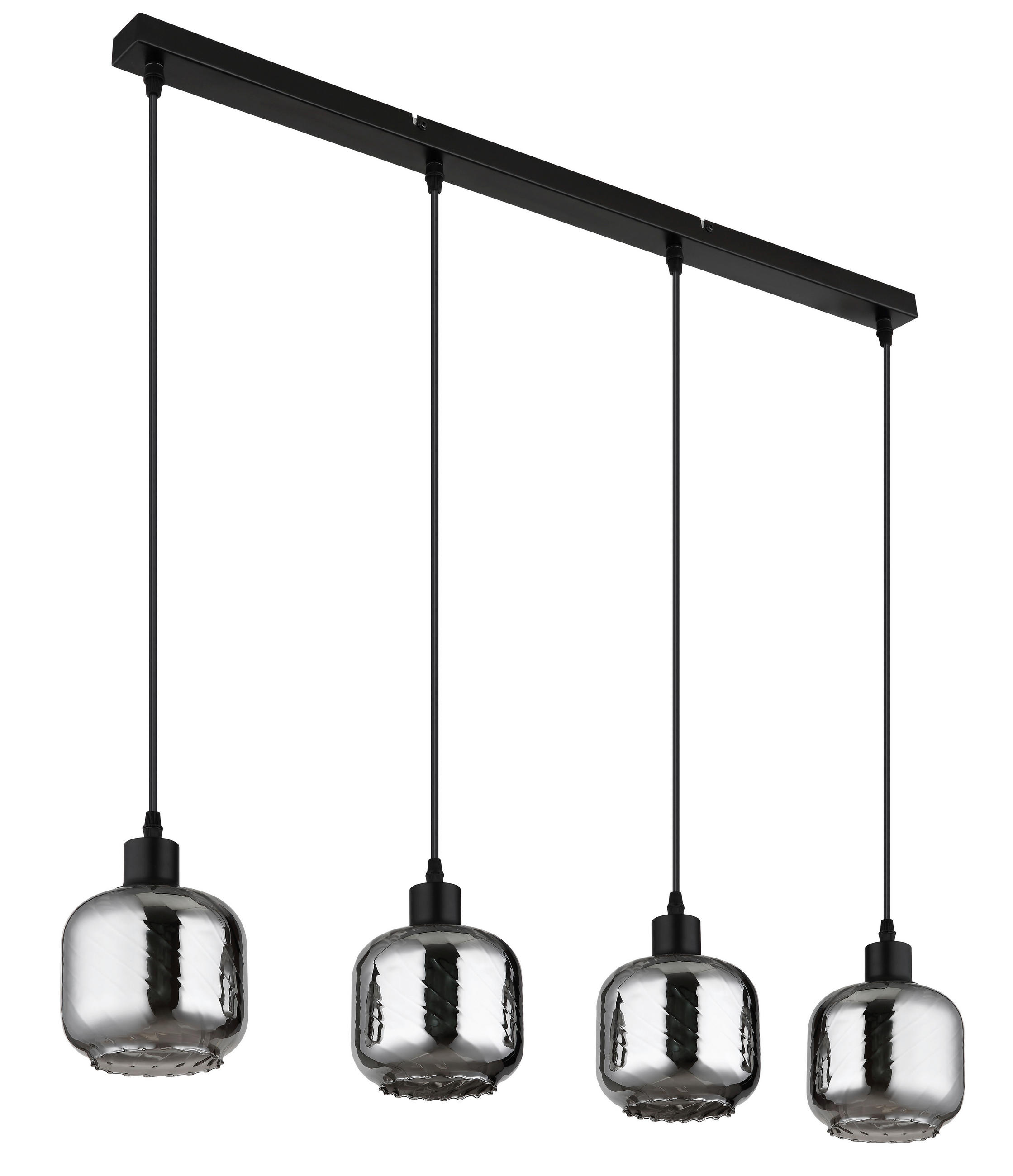HÄNGELEUCHTE XIA 89/14/120 cm   - Klar/Schwarz, Design, Glas/Kunststoff (89/14/120cm) - Globo