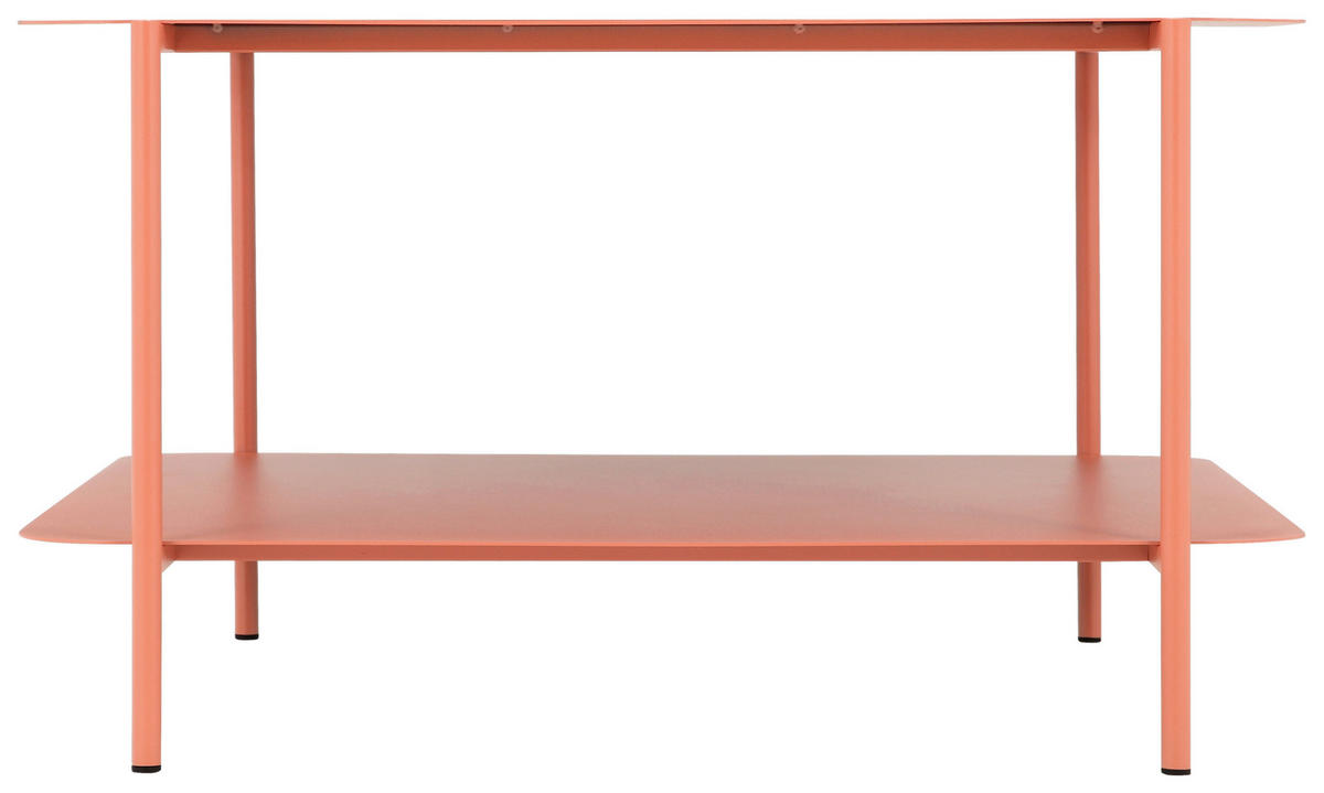 COUCHTISCH 73,4/70/40 cm quadratisch Terracotta  - Terracotta, Design, Metall (73,4/70/40cm) - Carryhome